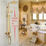 Fontana Showers Fontana Arsizio Classic Luxury Gold Brass Bathroom Shower Set FS2293