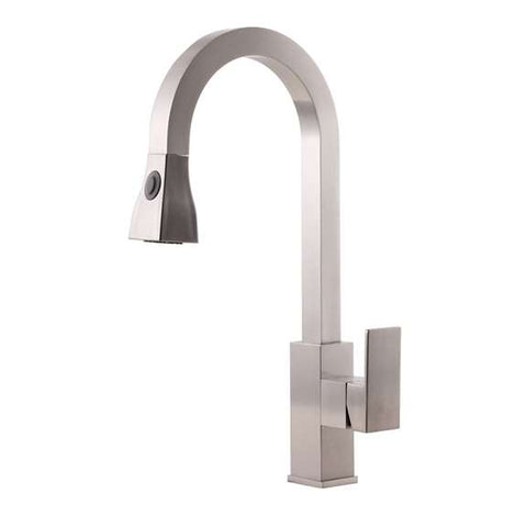 Fontana Showers Gistel Solid Brass Deck Mounted Chrome Single Handle Kitchen Faucet FS257G