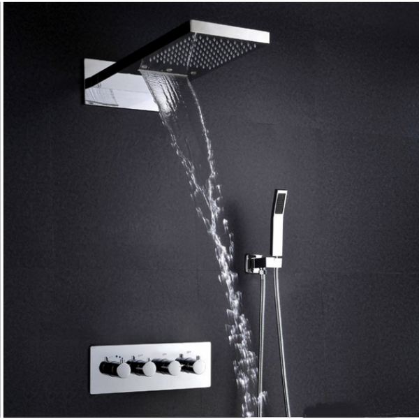 Fontana Showers Greco 22" Wall Mounted Mult-Functional LED Shower Head FS266WMC