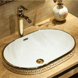 Fontana Showers Cannes Oval Bathroom Sink with Overflow FS39BS