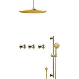 Fontana Shower Bravat Crystal Gold Mixer Shower Set FS6107G