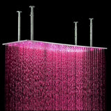 Fontana Showers Fontana Genoa Sandino Thermostatic Ceiling Mount Rain Fall LED Shower Set FS612TSS