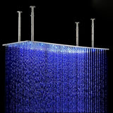 Fontana Showers Fontana Genoa Sandino Thermostatic Ceiling Mount Rain Fall LED Shower Set FS612TSS