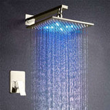 Fontana Showers Fontana Amancio Wall Mount Brushed Nickel Finish LED Shower Set FS659LDS-N