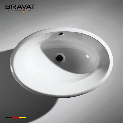 Fontana Showers Bravat Amazing White Oval Vessel Sink Under-Mount FS9522