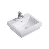 Fontana Showers Bravat Rectangle Deck Surface Mount Ceramic Sink with Faucet FS9523