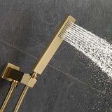 Fontana Showers Fontana Brushed Gold Napoli Wall Mount Rainfall Shower Set FS9614