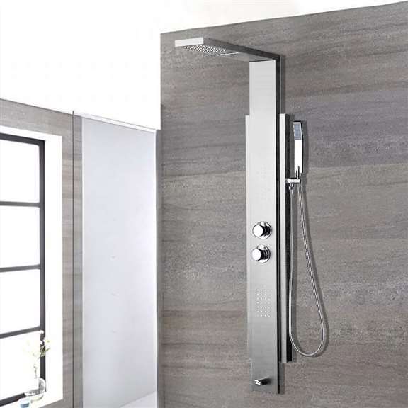 Fontana Showers Fontana Verona Chrome Thermostatic Shower Panel FS9679