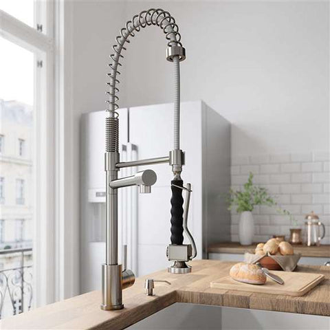 Fontana Showers Fontana Verona Single Handle Brushed Nickell Kitchen Sink Faucet FS9682