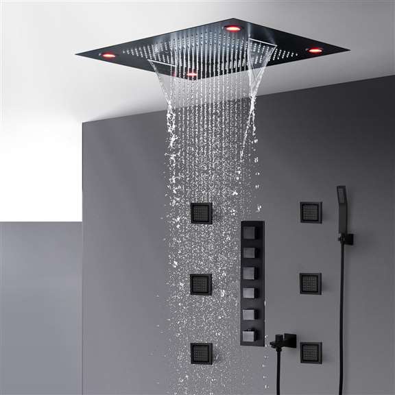 Fontana Showers Fontana Luigi LED Remote Control Brass Shower Set FS9815J