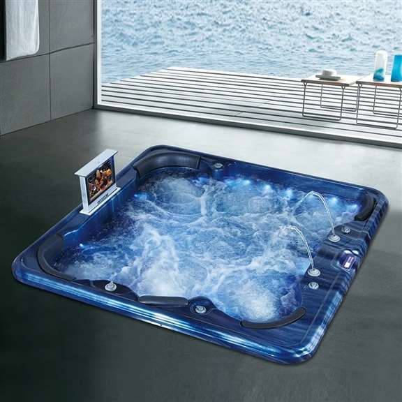 Fontana Showers Fontana Napoli Five Person Drop-In Whirlpool Massage Bathtub FS9969