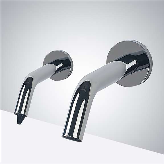 Fontana Showers Reno Chrome Finish Wall Mount Dual Automatic Commercial Sensor Faucet And Soap Dispenser FST987