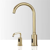 Fontana Showers Fontana Commercial Automatic Gold Motion Sensor Faucet & Automatic Soap Dispenser FST9879G