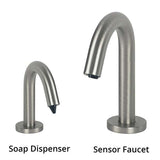 Fontana Showers Fontana Atlanta Brushed Nickel Finish Touchless Dual Sensor Faucet And Soap Dispenser FST9881