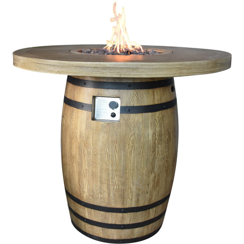 Elementi Lafite Barrel Fire Table OFG225