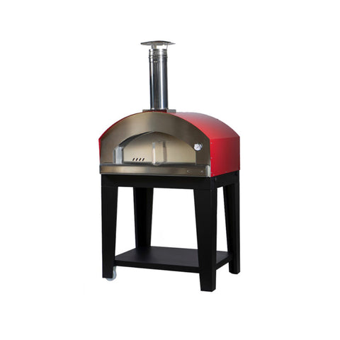 Rossofuoco Medium Nonna Luisa Single Chamber with Cart Wood-Fired Pizza Oven FNLR-CopperCFNV-MED