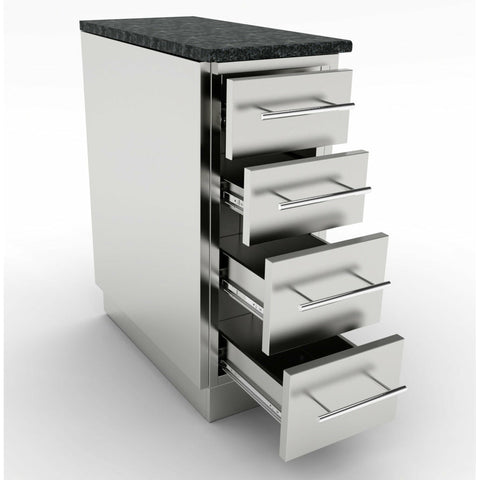 Sunstone 12” 4 Multi Drawer Base Cabinet SBC12SMD