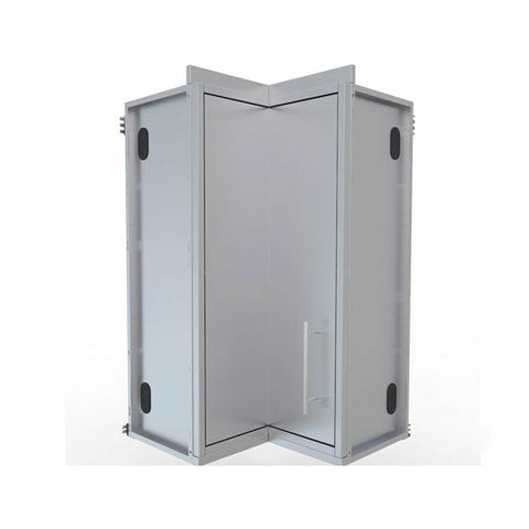 Sunstone 12" x 12" Full Height 360 Swivel Door Corner Cabinet w/ Three Shelves SWC12SLS