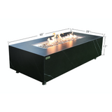 Elementi Varna Marble Porcelain Fire Table OFP121BB