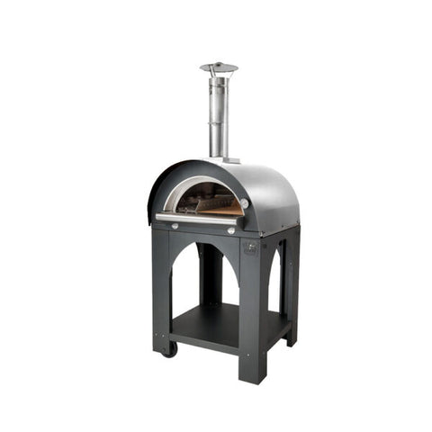 Clementi Medium Single Chamber Pulcinella Wood-Fired Pizza Oven with 304 Stainless Steel Roof PULCTINOX